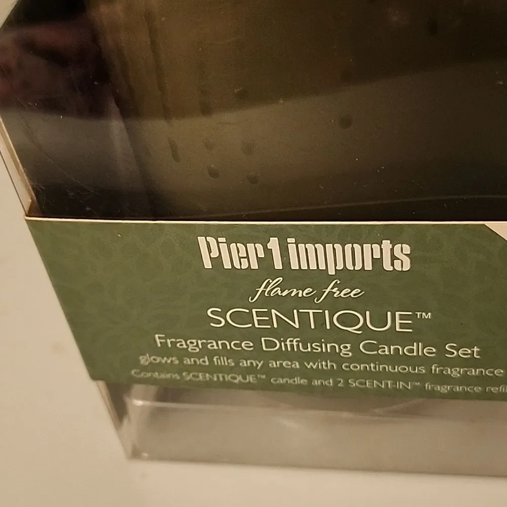 Pier 1 Scentique Fragrance Diffusing Candle Set in Green